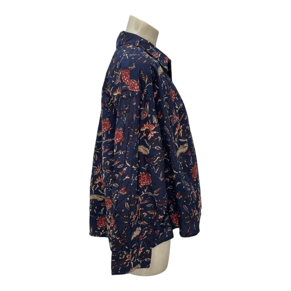 APIECE APART Kira Blousy floral-print organic cotton blouse Size Large - Picture 4 of 10